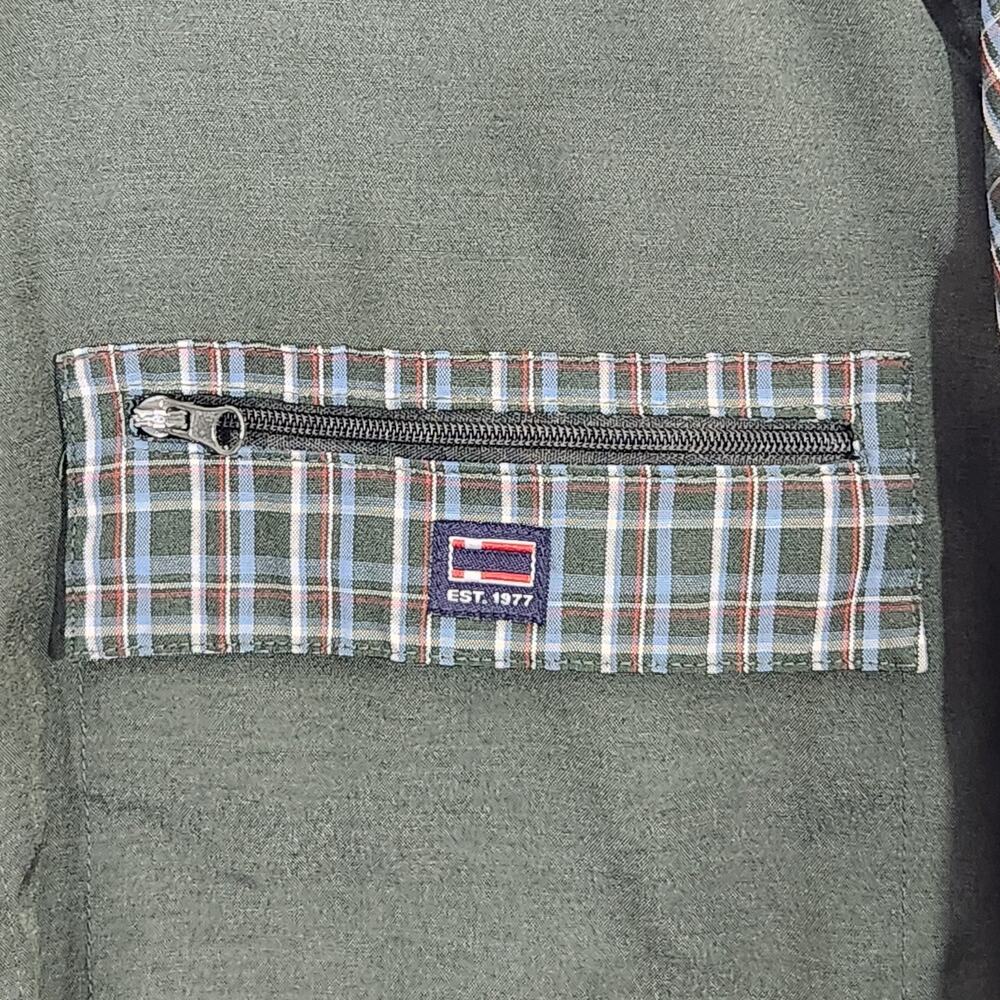 Vintage 2002 Bugle Boy Shirt Men's Size S Green Blue Plaid Sleeve Button Up Y2K - Picture 6 of 11